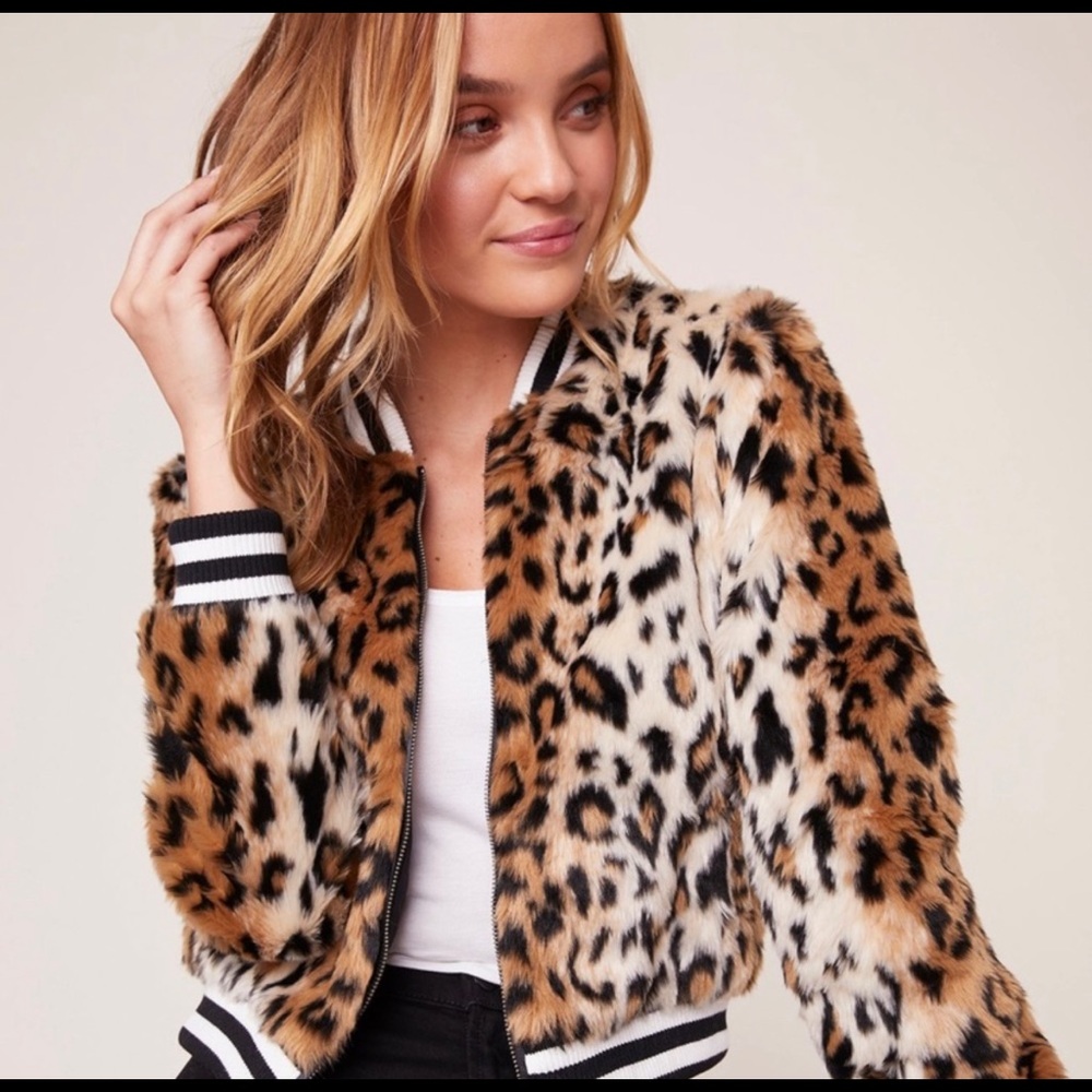 Jack by BB Dakota Animal Print Bomber Jacket